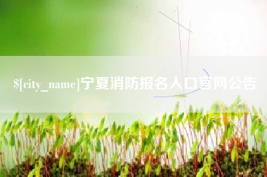 雄安新区宁夏消防报名入口官网公告