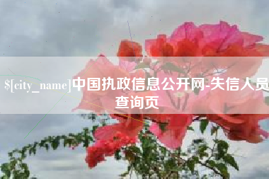 雄安新区中国执政信息公开网-失信人员查询页