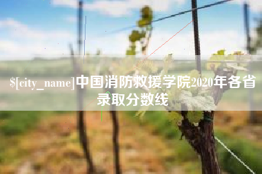 雄安新区中国消防救援学院2020年各省录取分数线