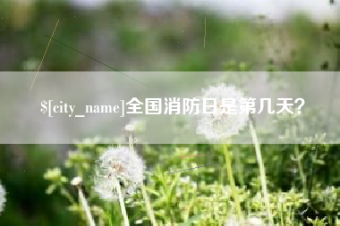 雄安新区全国消防日是第几天？