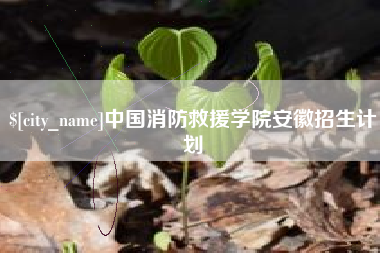 雄安新区中国消防救援学院安徽招生计划