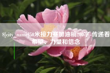 雄安新区50米接力赛加油稿200字-传递着希望、力量和信念
