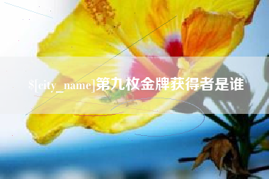 雄安新区第九枚金牌获得者是谁