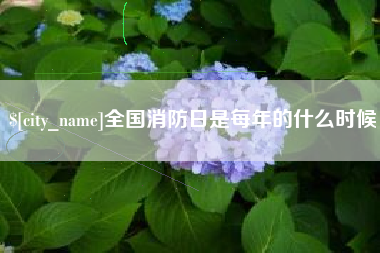 雄安新区全国消防日是每年的什么时候