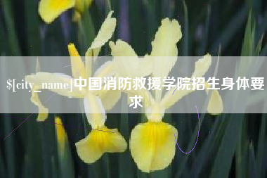 雄安新区中国消防救援学院招生身体要求