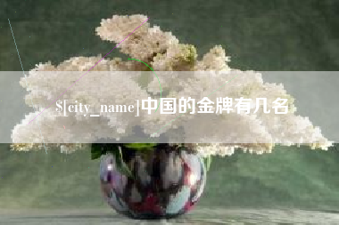 雄安新区中国的金牌有几名