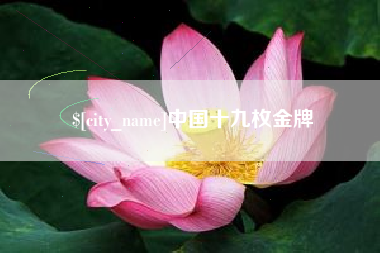 雄安新区中国十九枚金牌