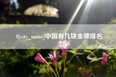 雄安新区中国有几块金牌排名