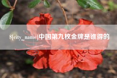 雄安新区中国第九枚金牌是谁得的