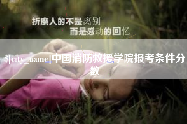 雄安新区中国消防救援学院报考条件分数