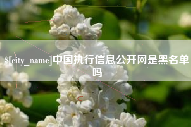 雄安新区中国执行信息公开网是黑名单吗