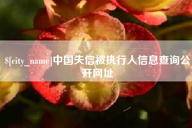 雄安新区中国失信被执行人信息查询公开网址