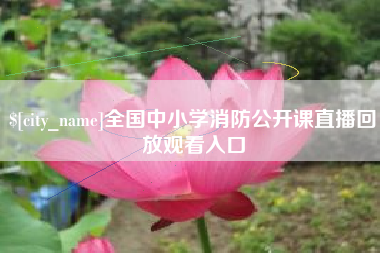 雄安新区全国中小学消防公开课直播回放观看入口