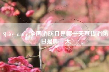 雄安新区全国消防日是哪一天宣传消防日是哪一天