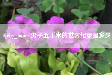 雄安新区男子五千米的世界纪录是多少