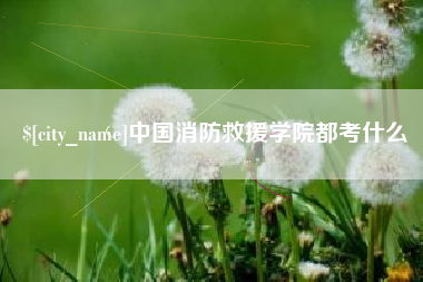 雄安新区中国消防救援学院都考什么