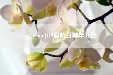 雄安新区119消防日哪年开始