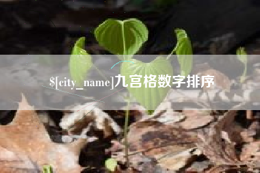 雄安新区九宫格数字排序