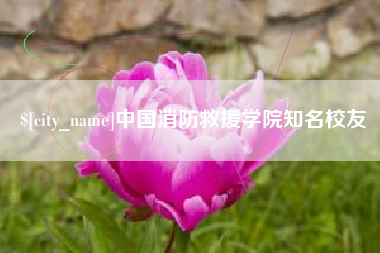 雄安新区中国消防救援学院知名校友