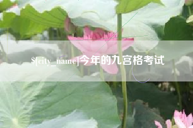 雄安新区今年的九宫格考试