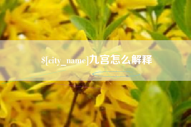 雄安新区九宫怎么解释