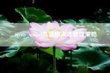 雄安新区九宫格人才管理策略