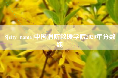 雄安新区中国消防救援学院2020年分数线