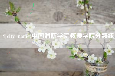 雄安新区中国消防学院救援学院分数线